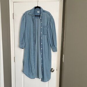 Levi's Blue Bishop Sleeve Shirt Dress
